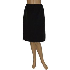 O&E Black Skirt 7 vtg Straight Pencil Knee Length (two side slits) poly stretch